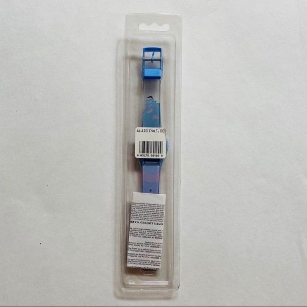 Vintage Disney Reto Aladdin Genie Jasmine Blue Digital Dead Stock Watch - Picture 6 of 9